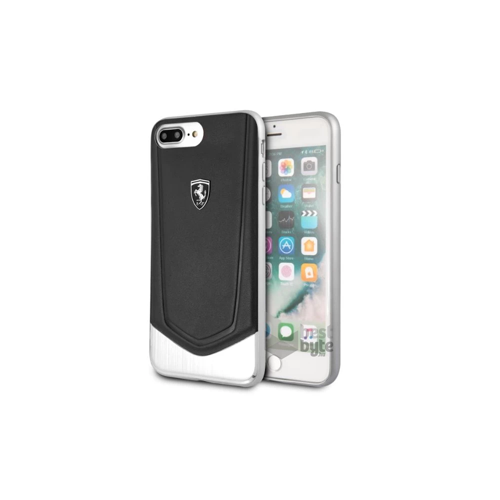 Ferrari Heritage iPhone 8 Plus fekete csíkos/kemény tok