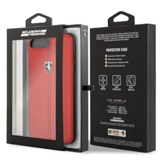 Ferrari Heritage iPhone 8 Plus piros kemény/csíkos tok