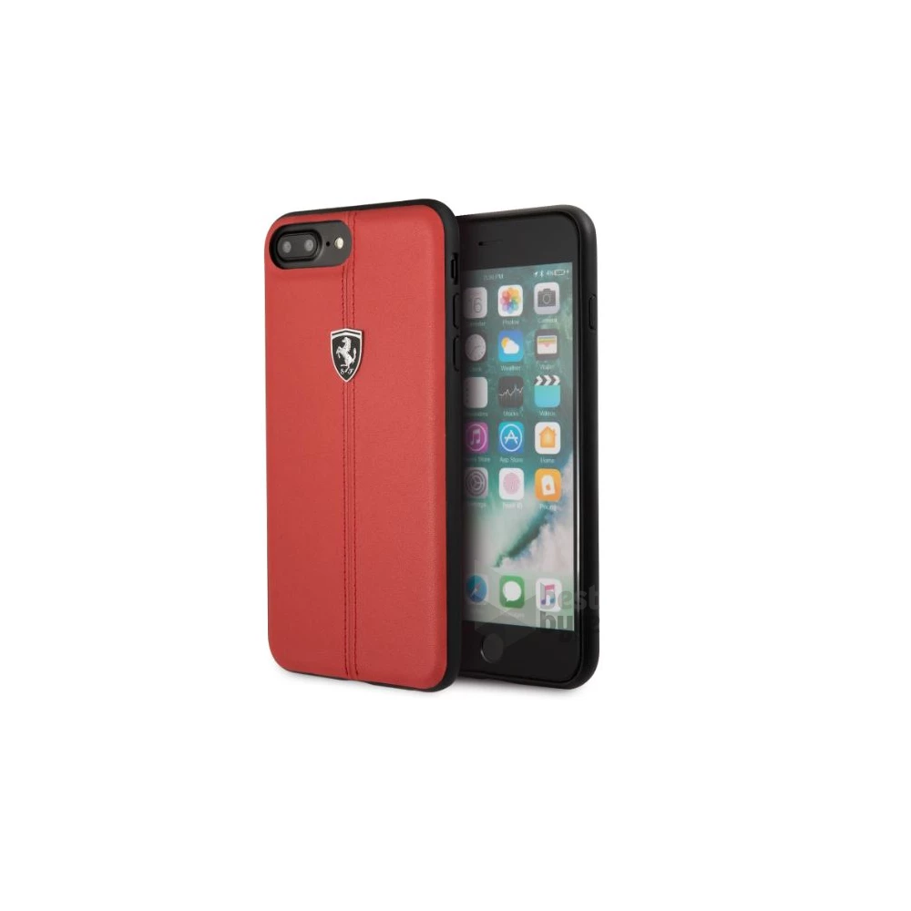 Ferrari Heritage iPhone 8 Plus piros kemény/csíkos tok