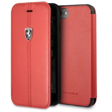 Ferrari Heritage iPhone 8 piros csíkos/kihajtható tok