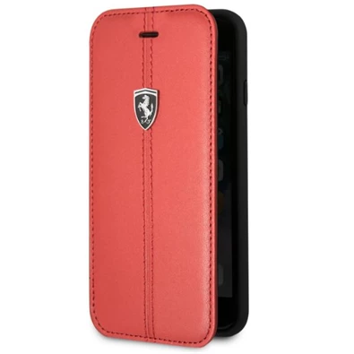 Ferrari Heritage iPhone 8 piros csíkos/kihajtható tok