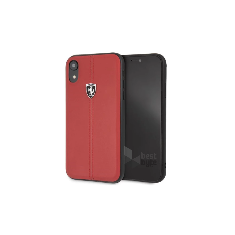 Ferrari Heritage iPhone XR piros csíkos/kemény tok