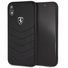 Ferrari Heritage iPhone XR fekete tűzdelt/kemény bőr tok