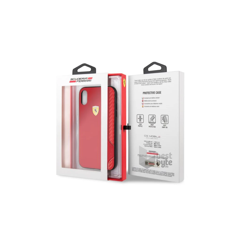 Ferrari On Track Racing Shield iPhone XR piros gumi hátlap