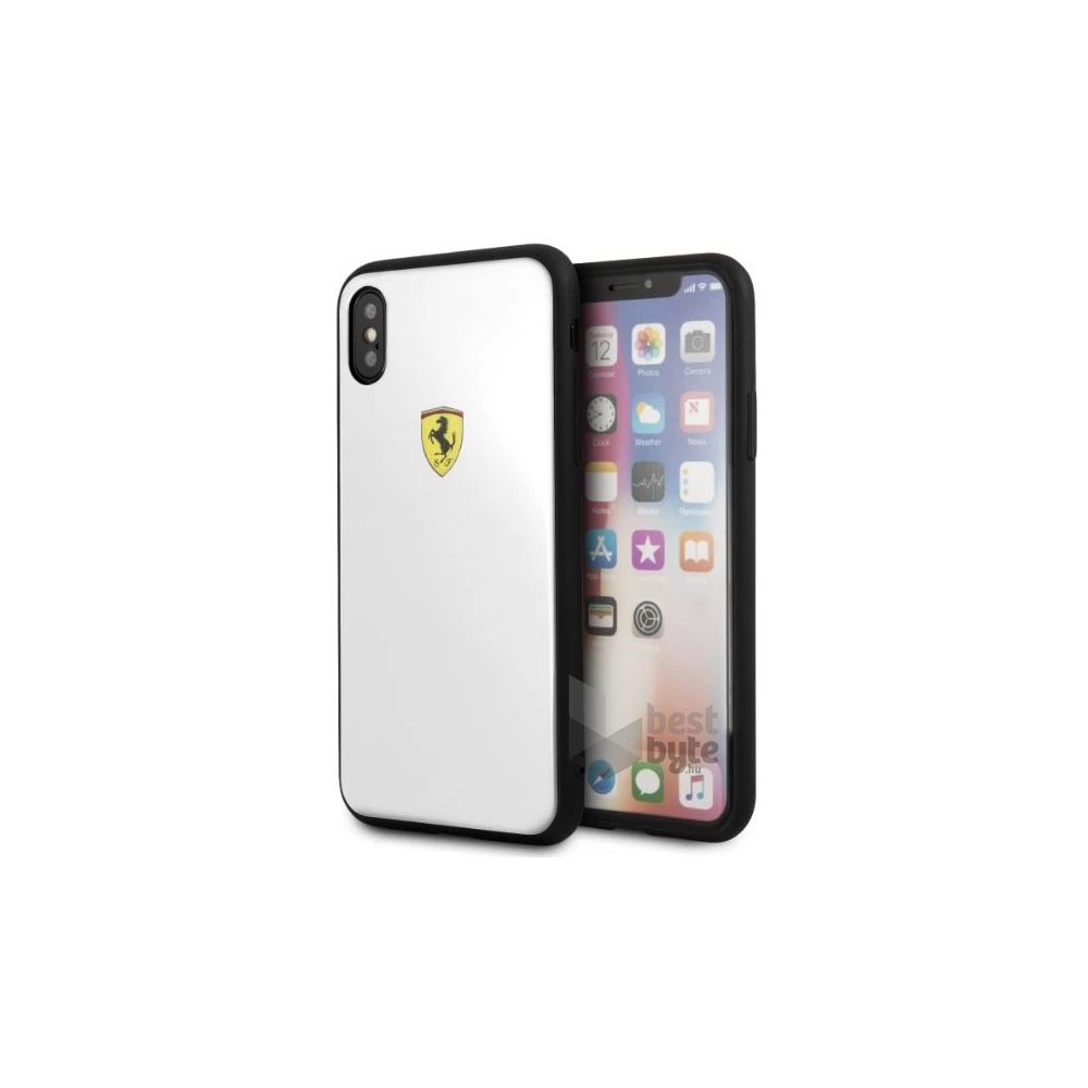 Ferrari On-Track iPhone X fehér logós akril hátlap