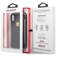 Ferrari SF Racing Shield iPhone XR fekete karbon hatású tok