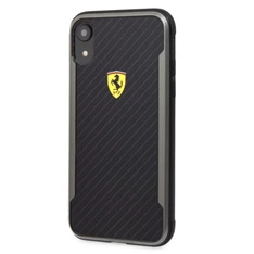 Ferrari SF Racing Shield iPhone XR fekete karbon hatású tok