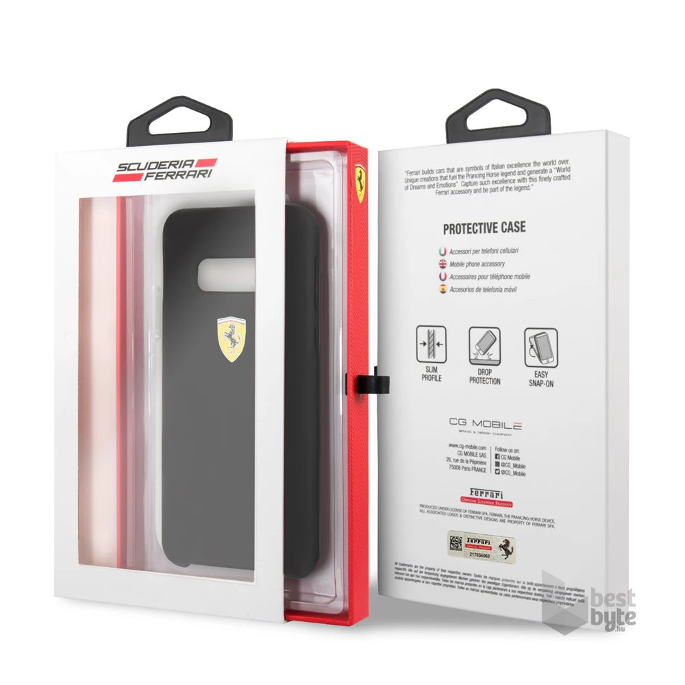 Ferrari Samsung S10 Lite SF fekete szilikon  hátlap