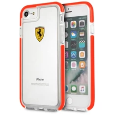 Ferrari iPhone 7 átlátszó/piros fényes tok