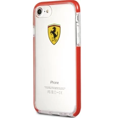 Ferrari iPhone 7 átlátszó/piros fényes tok