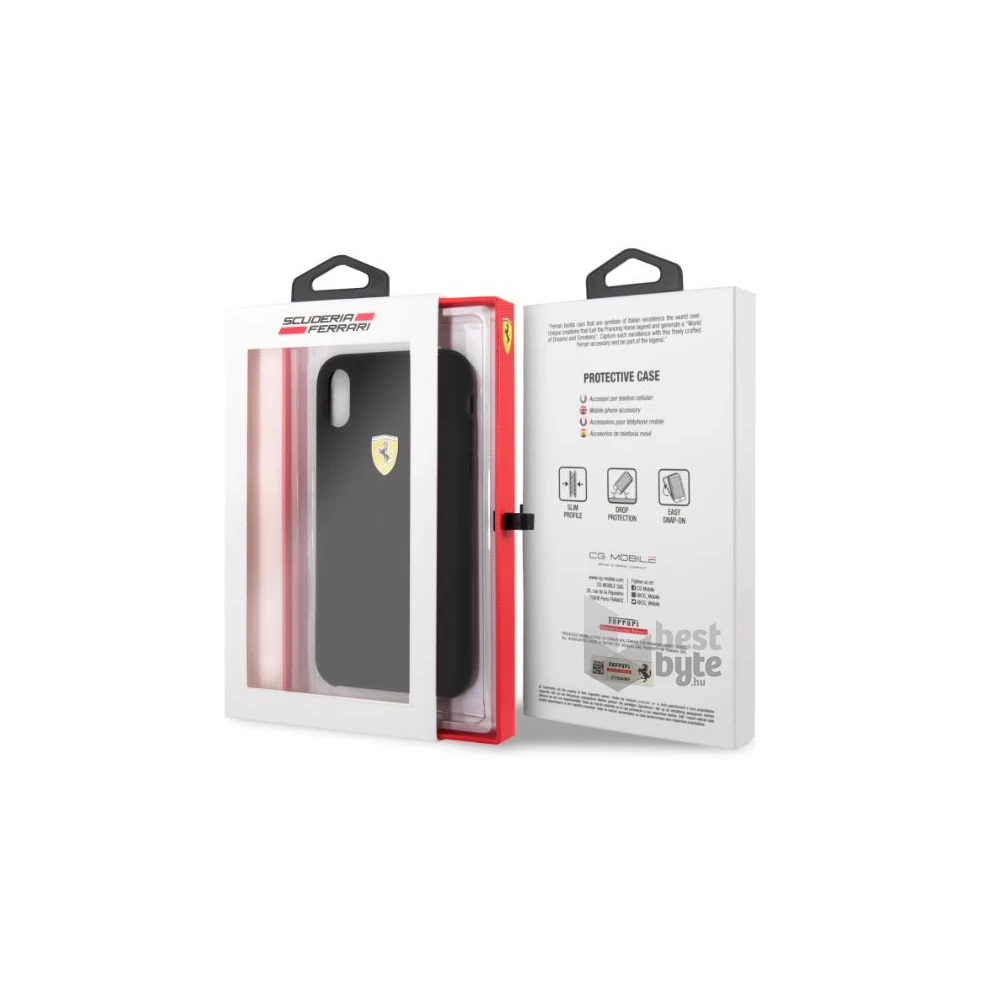 Ferrari SF iPhone XR fekete szilikon hátlap