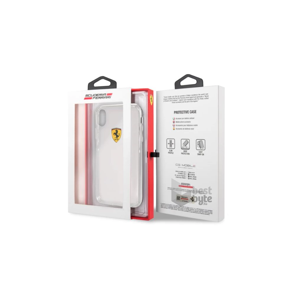 Ferrari iPhone XR átlátszó kemény hátlap