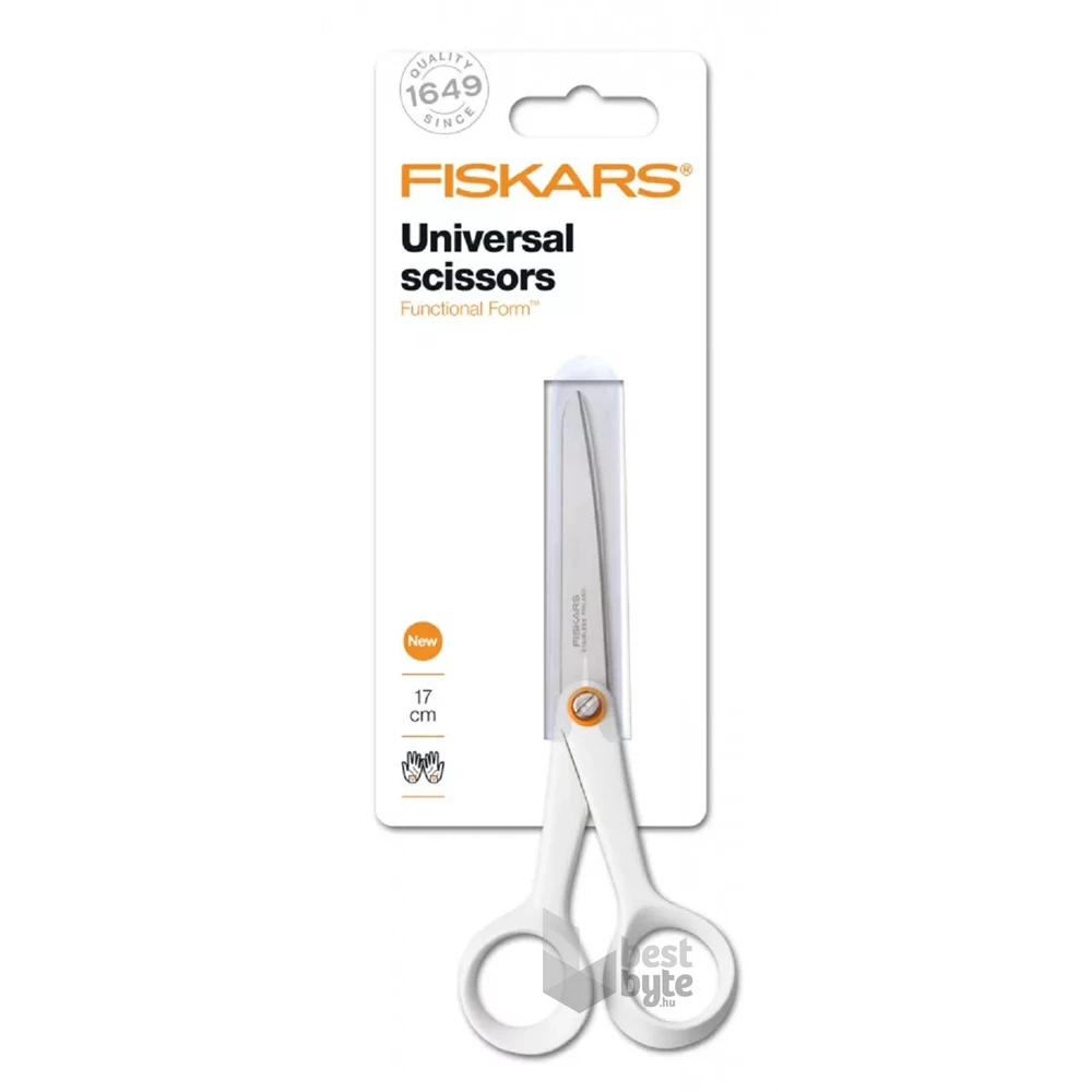 Fiskars 1020413 17 cm fehér általános olló