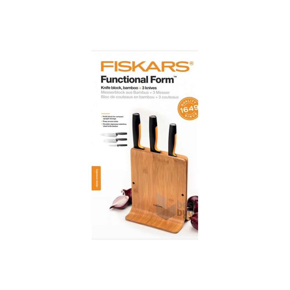 Fiskars Functional Form bambusz 3 késes késblokk