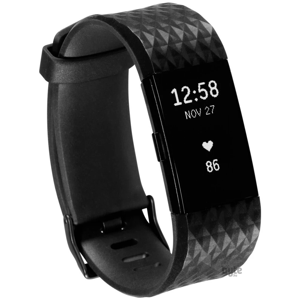 Fitbit Charge 2 fekete keskeny okosóra