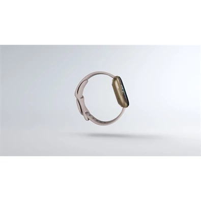 Fitbit Sense rozsdamentes acél hold fehér-bársonyos arany okosóra