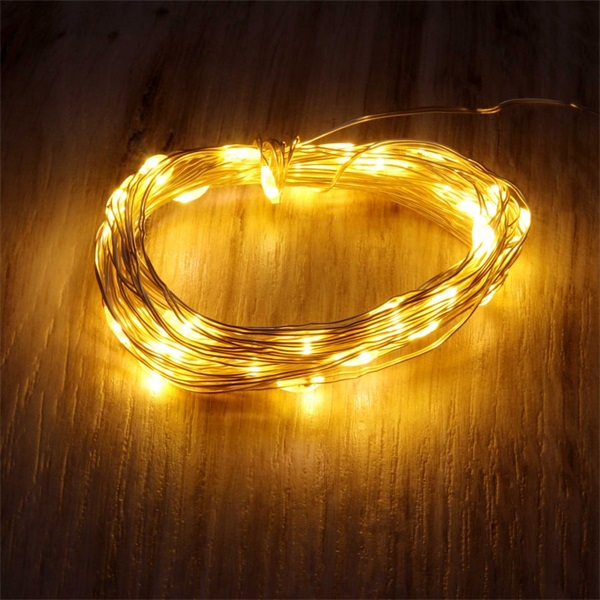Fix fényű 5m/meleg fehér/50db LED-es fénydekoráció