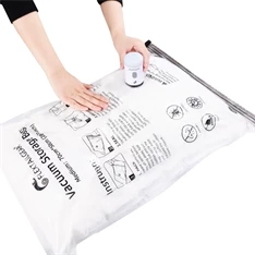 Flextail vákuumzsák szett – 4 db 60 × 80 cm-es újrahasználható tárolózsák L méret