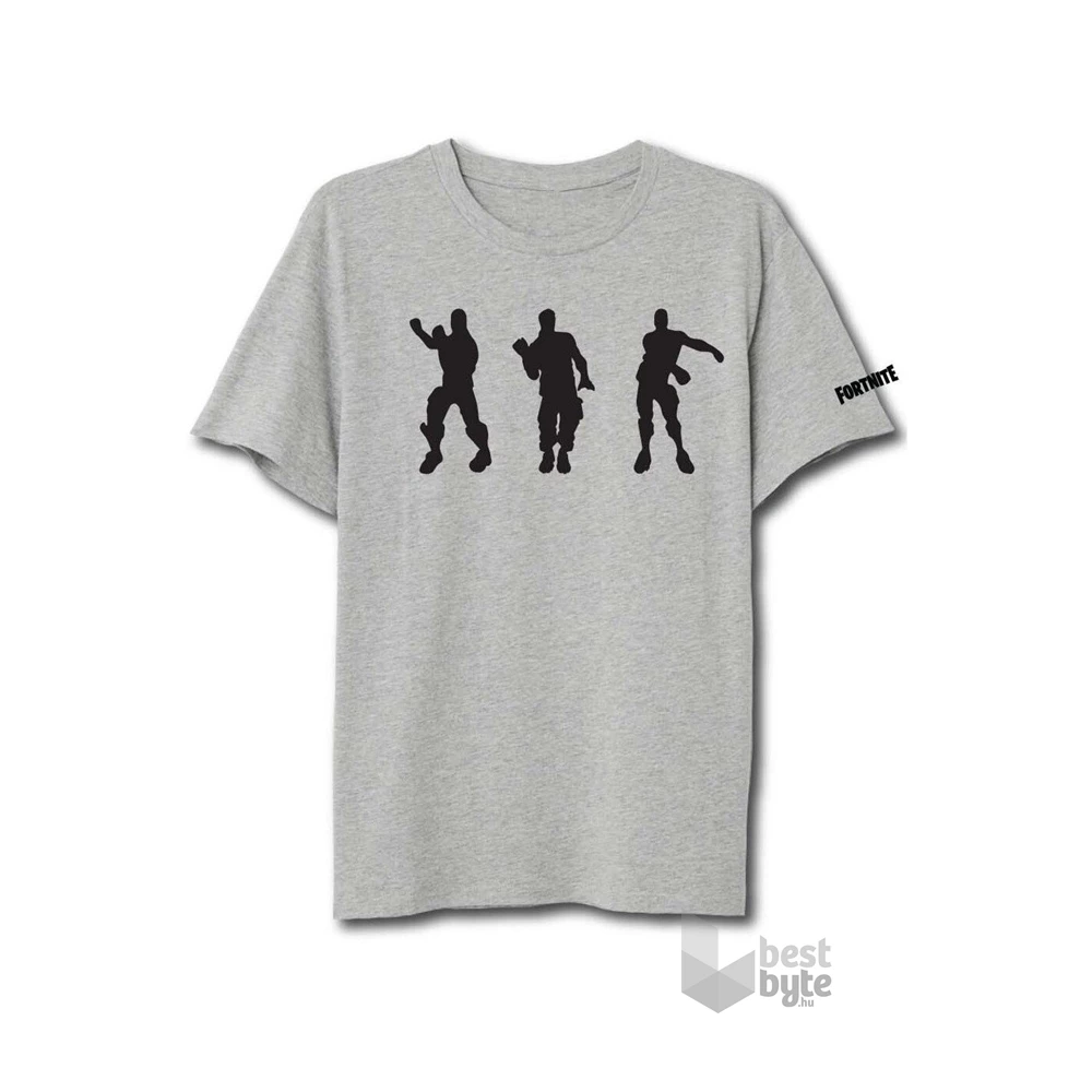 Fortnite Dancing mintás szürke póló, XXL méret