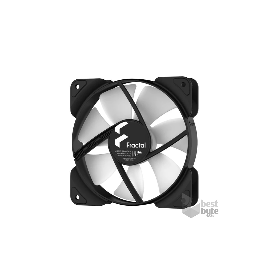 Fractal Design 120mm Aspect 12 RGB PWM fekete ház hűtőventilátor
