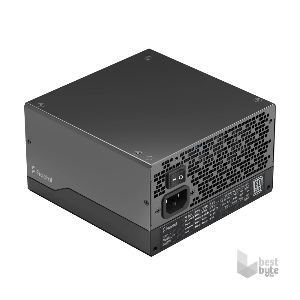Fractal Design Ion+ 2 550W (560W) 80+ Platinum ventillátorral moduláris dobozos tápegység