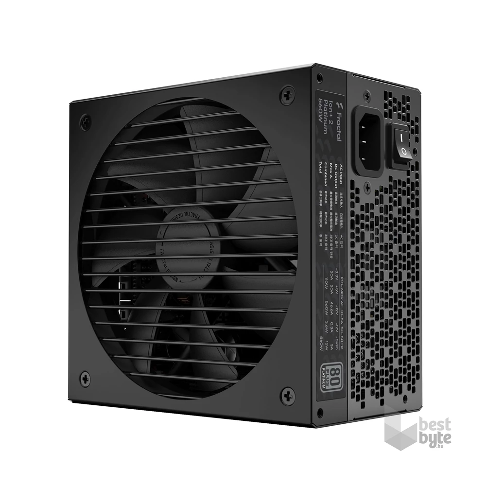 Fractal Design Ion+ 2 550W (560W) 80+ Platinum ventillátorral moduláris dobozos tápegység