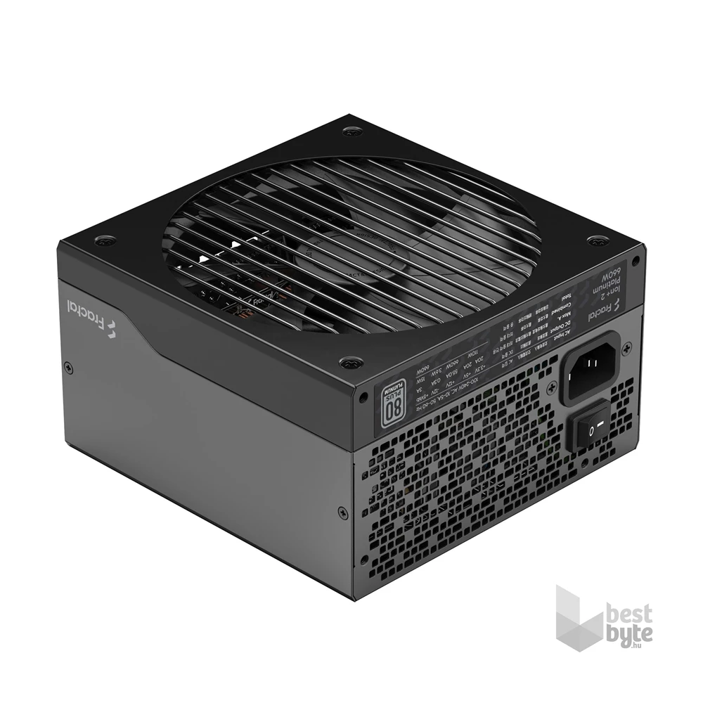 Fractal Design Ion+ 2 650W (660W) 80+ Platinum ventillátorral moduláris dobozos tápegység