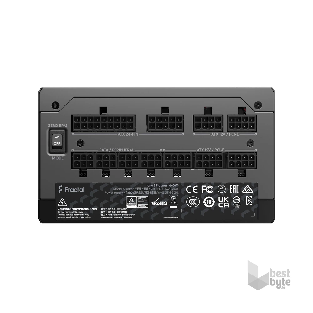 Fractal Design Ion+ 2 650W (660W) 80+ Platinum ventillátorral moduláris dobozos tápegység