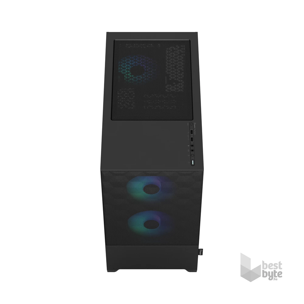 Fractal Design Pop Mini Air RGB Fekete világos ablakos (Táp nélküli) mATX ház
