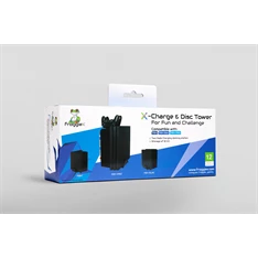 FroggieX Charge & Disc Tower PS4 dual töltőállomás + lemez tartó állvány