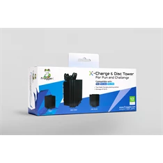 FroggieX FX-P4-C1-B Charge & Disc Tower PS4 dual töltőállomás + lemez tartó állvány