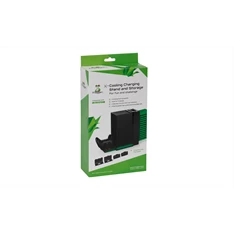 FroggieX FX-XS-C1-B Xbox Series X | S fekete konzol hűtő + dual töltőállomás + lemez tartó