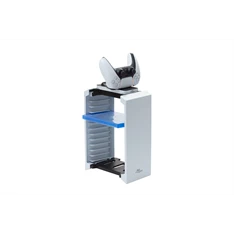 FroggieX FX-P5-C2-W Docking Charge and Storage PS5 dual töltőállomás + lemez tartó állvány