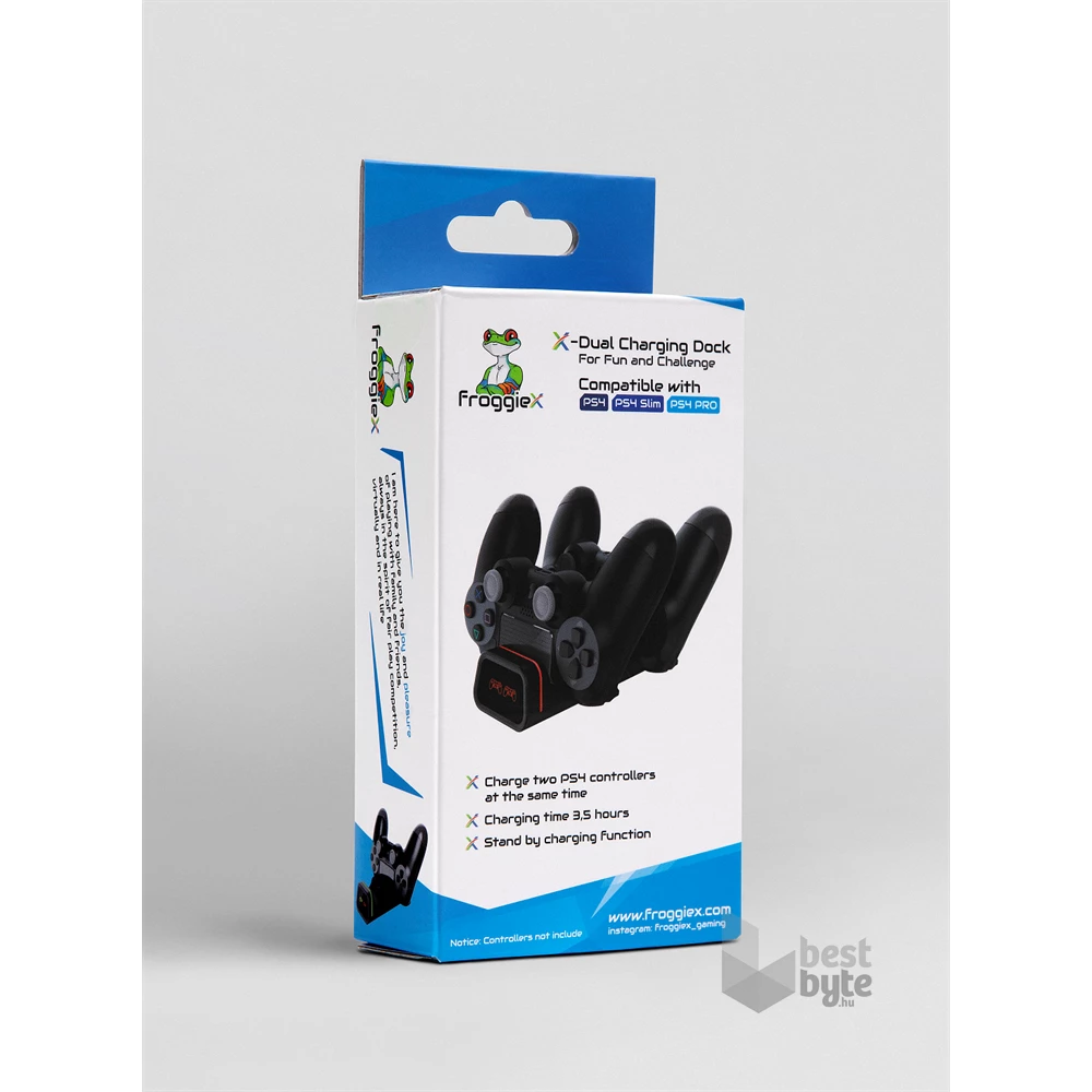 FroggieX FX-P4-C2-B Dual Charging Dock PS4 töltőállomás