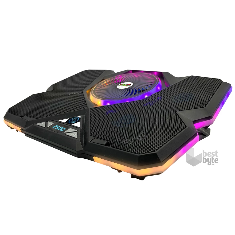FroggieX FX-PC-P1-BL NitroCooling notebook hütőpad telefontartóval