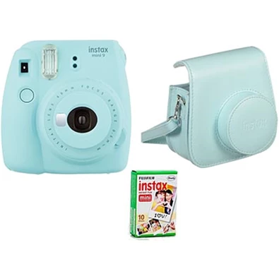 Fujifilm Instax Mini 9 világoskék + tok + film analóg fényképezőgép kit