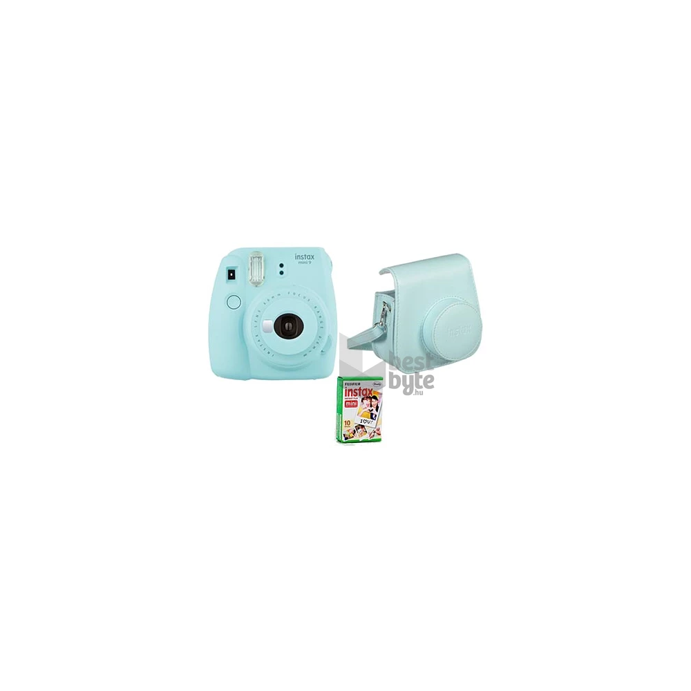 Fujifilm Instax Mini 9 világoskék + tok + film analóg fényképezőgép kit