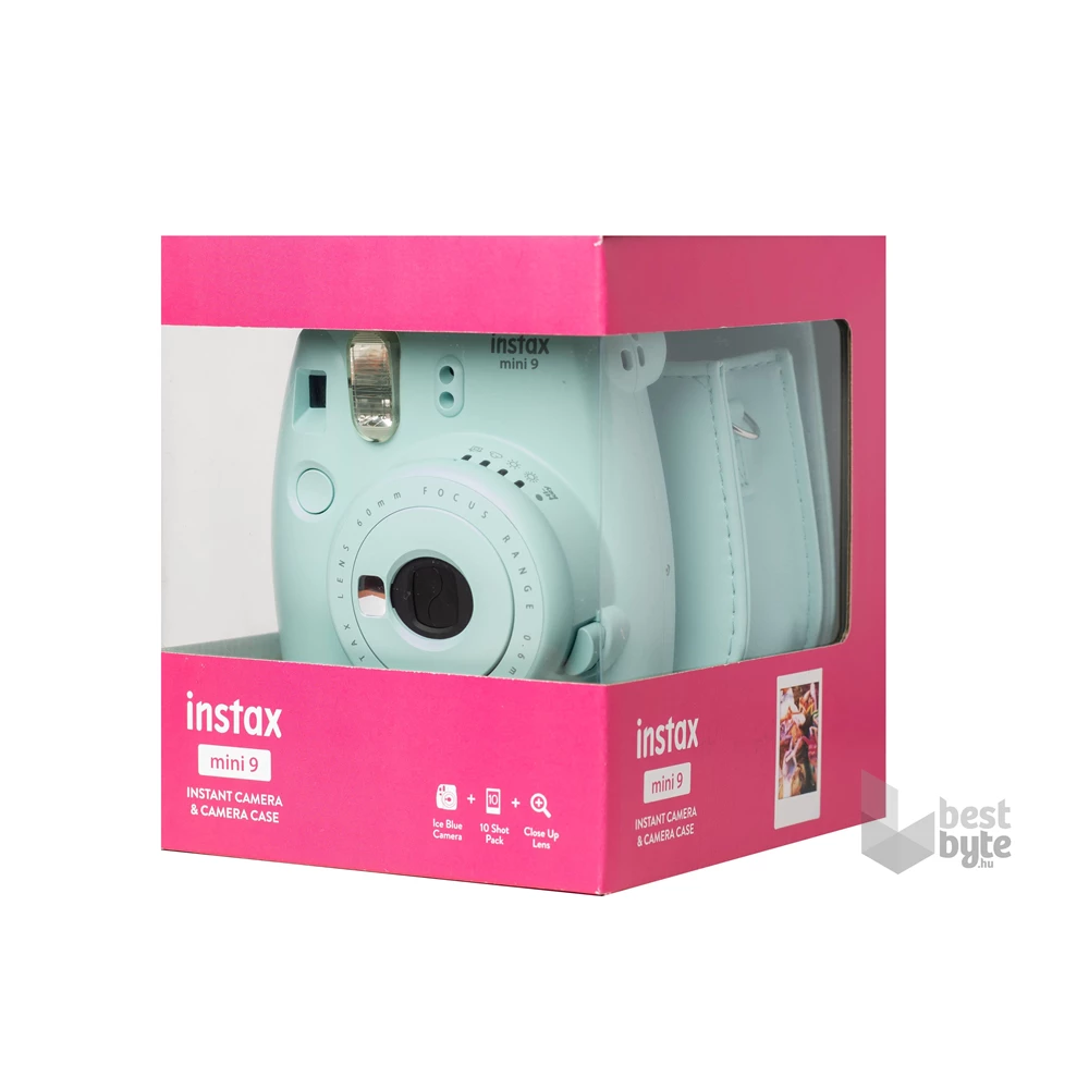 Fujifilm Instax Mini 9 világoskék + tok + film analóg fényképezőgép kit