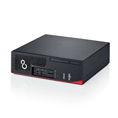 Fujitsu Esprimo D738 SFF/i3-8100/8GB/256GB SSD/Win Pro COA/fekete asztali számítógép (Használt A+)