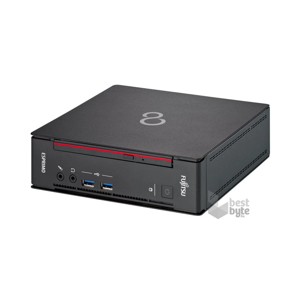 Fujitsu Esprimo Q958 Micro/i3-9100/8GB/256GB SSD/Win Pro COA/fekete asztali számítógép (Használt A+)