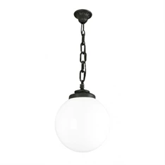 Fumagalli SICHEM/G250 E27 opál/fekete kültéri függeszték