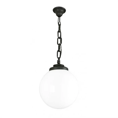Fumagalli SICHEM/G250 E27 opál/fekete kültéri függeszték
