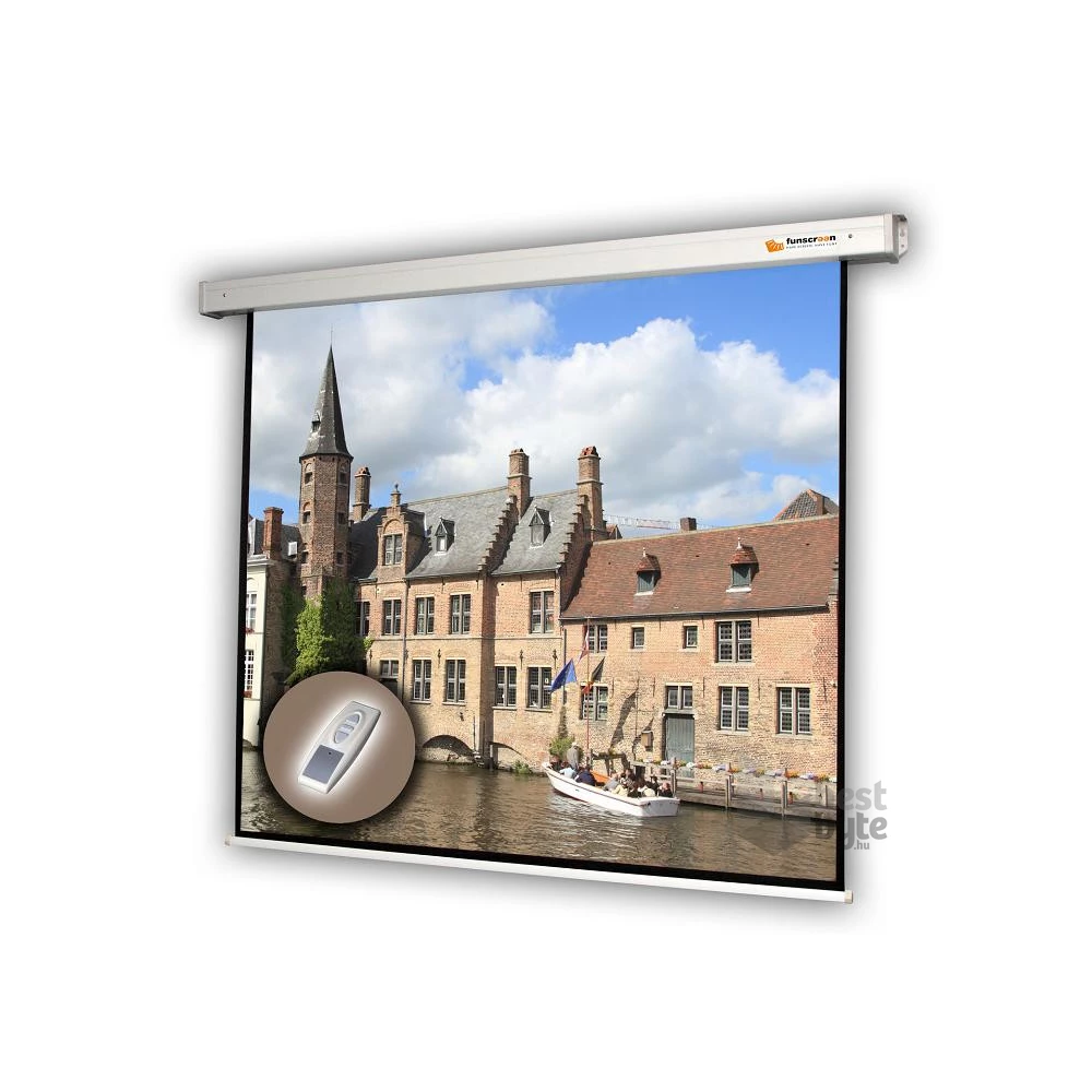 Funscreen Motor 244x244cm motoros fali vetítővászon