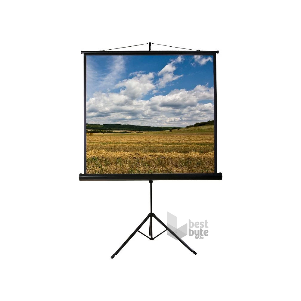 Funscreen Tripod 1:1 240cm×240cm hordozható 3 lábú állványos vetítővászon