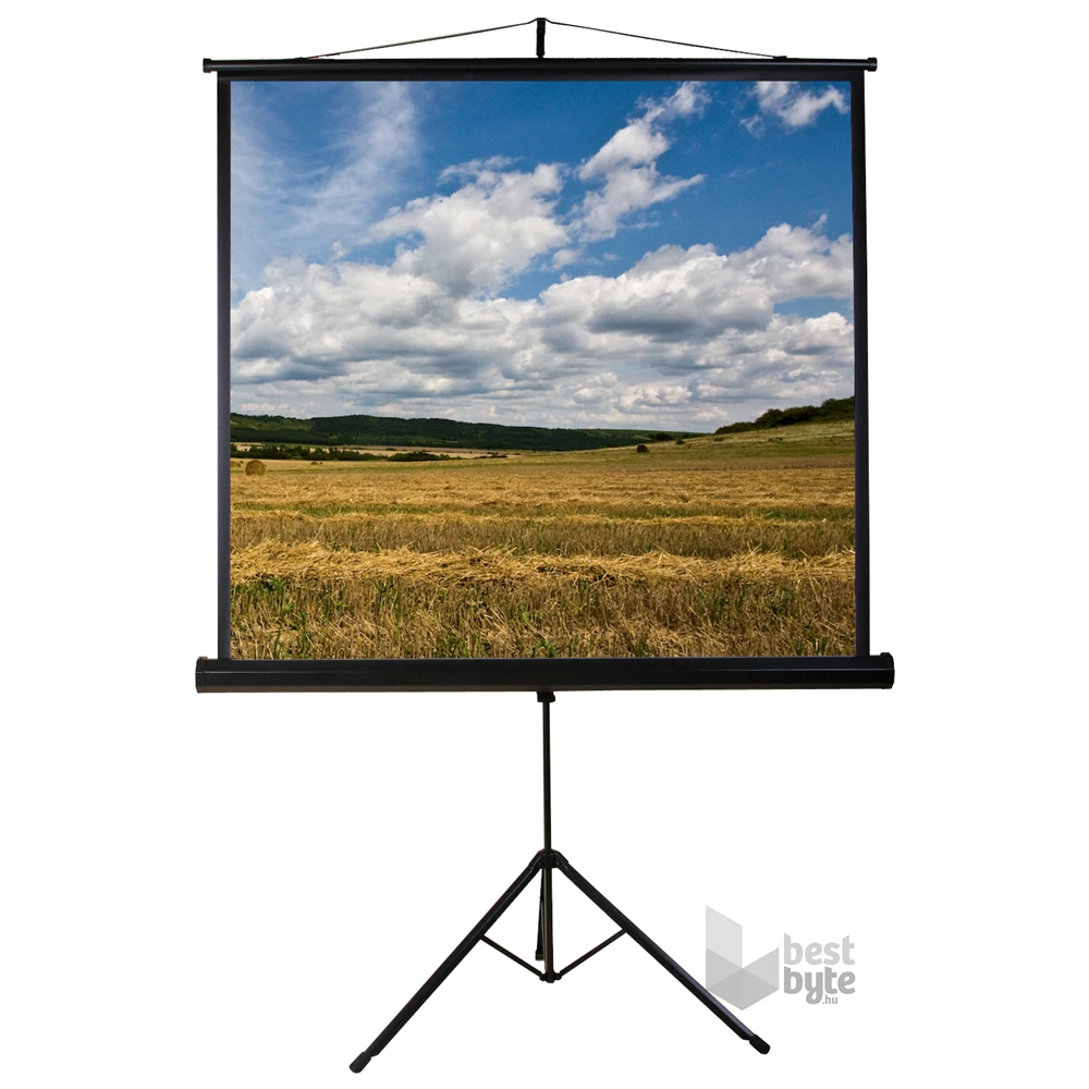 Funscreen Tripod 1:1 160cm×160cm hordozható 3 lábú állványos vetítővászon
