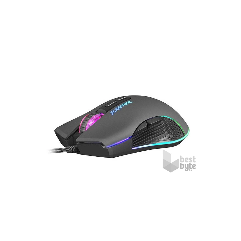 Fury SCRAPPER 6400DPI RGB gamer optikai egér