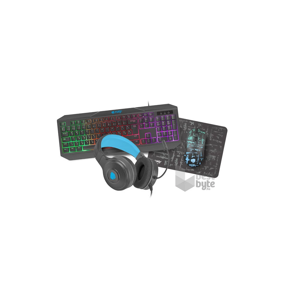 Fury THUNDERSTREAK 4IN1 COMBO szett 3.0 bill.+egér+fejhallg.+egérpad