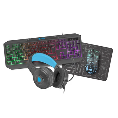 Fury THUNDERSTREAK 4IN1 COMBO szett 3.0 bill.+egér+fejhallg.+egérpad