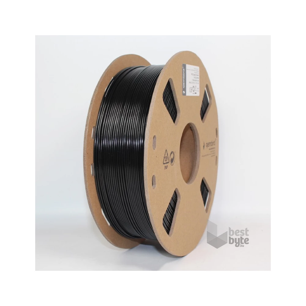 GEMBIRD PETG Fil Black 1.75mm 1kg