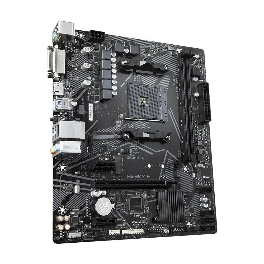 GIGABYTE Alaplap AM4 A520M H AMD A520, mATX
